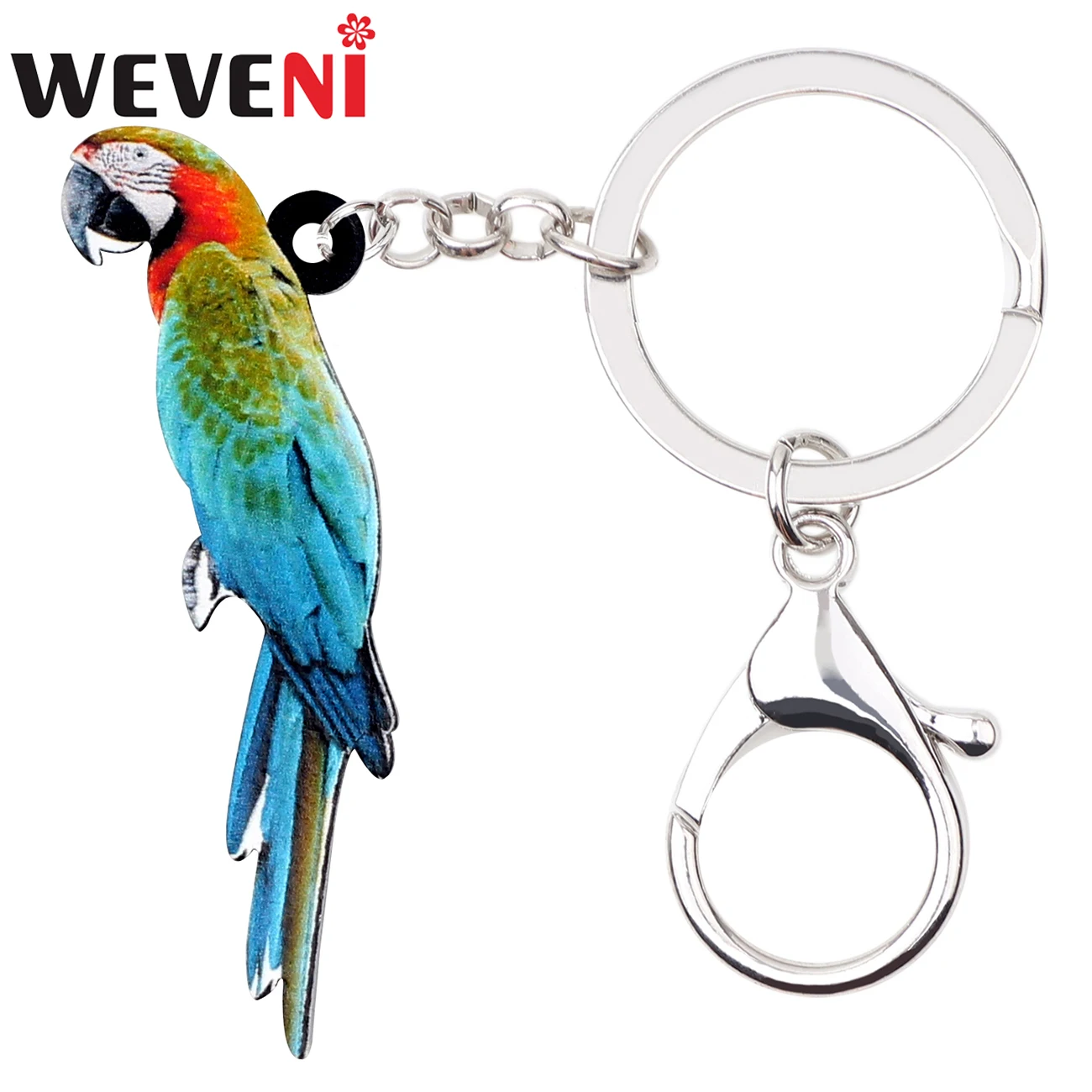 Брелки для ключей WEVENI акриловые брелки в джунглях виде попугаев птиц тропических
