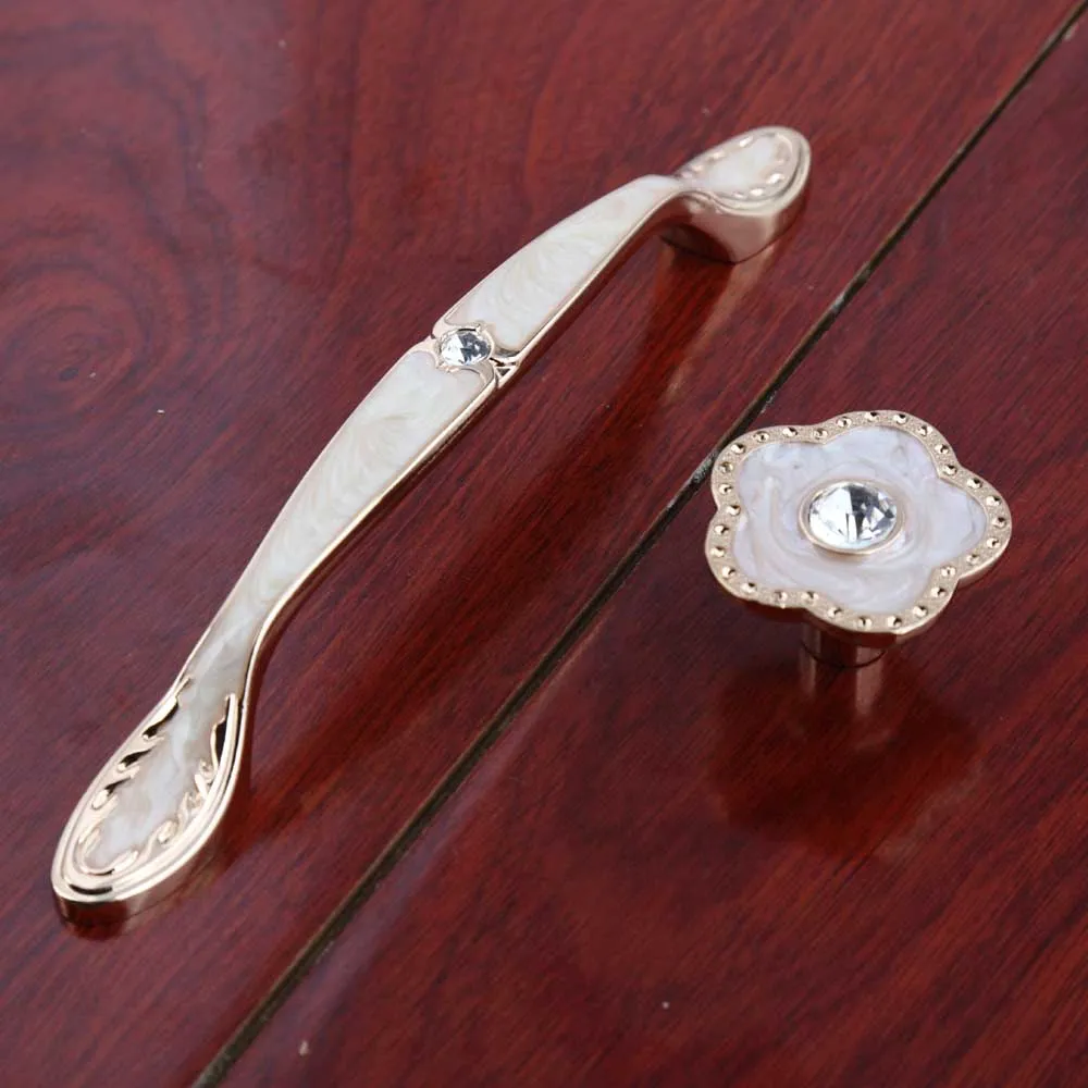 96 мм 128 современная модная ручка для мебели золотой Янтарный полимер кухонный