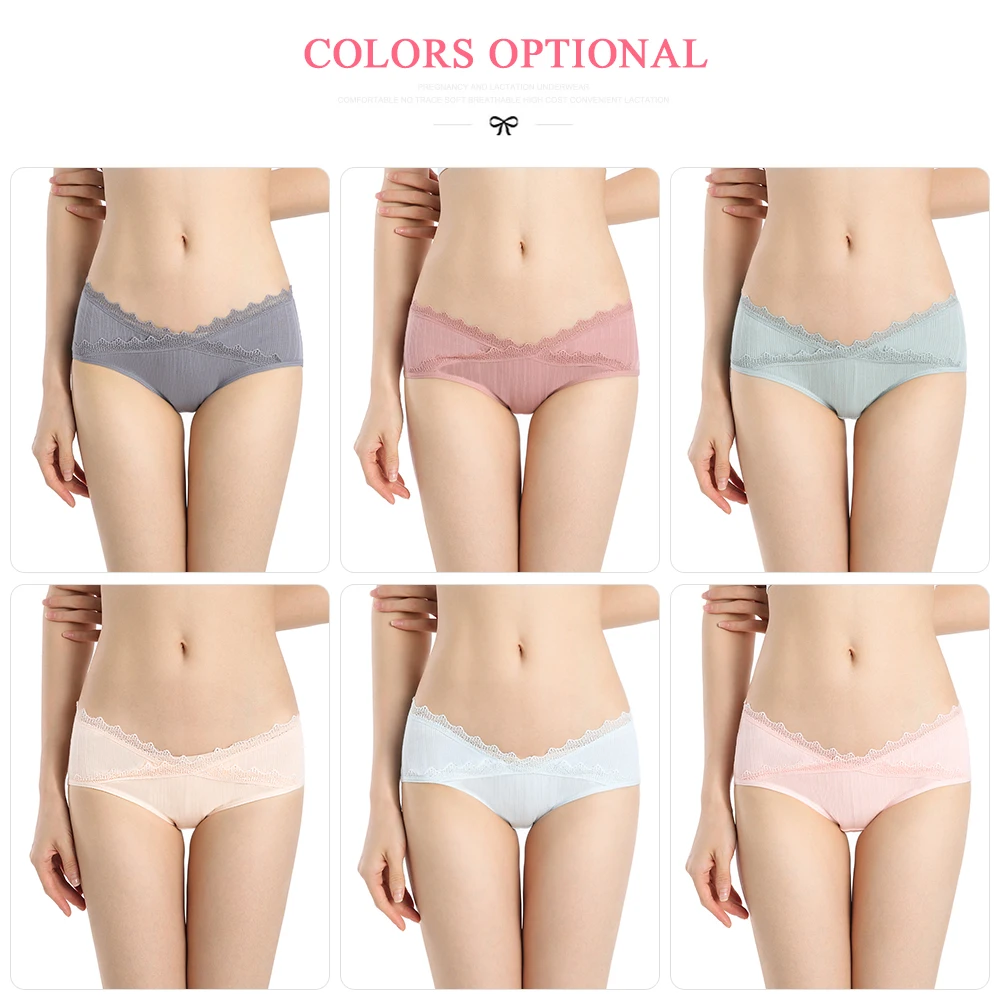 3 шт./лот хлопковые трусы для беременных женское нижнее белье с низкой талией