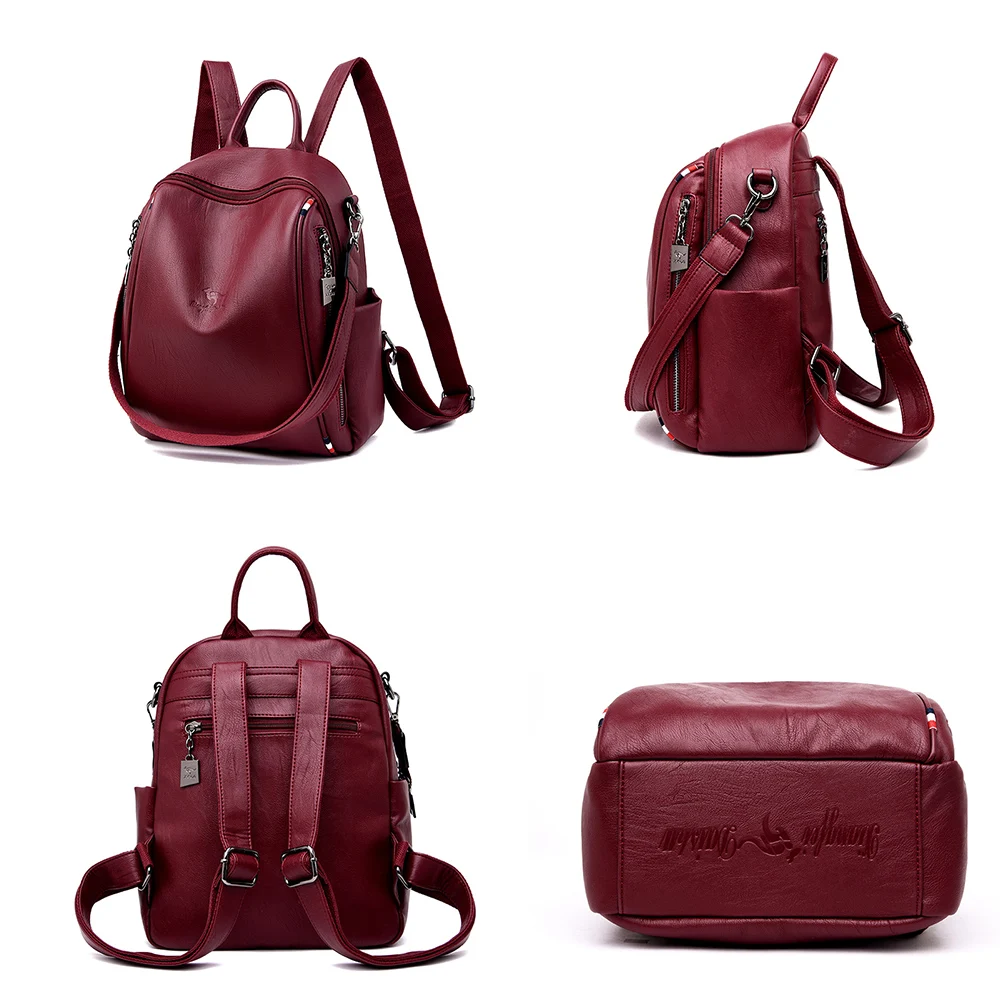 Бренд kmffly винтажный рюкзак Mochilas для путешествий из кожи рюкзак женские рюкзаки для девочек-подростков школьные сумки N