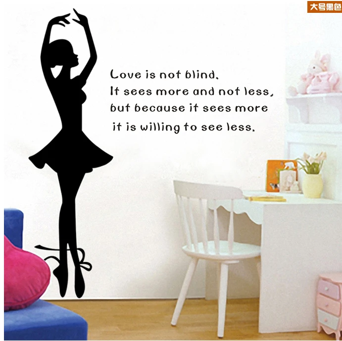 

Girl girl room bedroom wall post ballet dance music classroom decoration