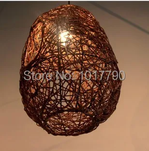 Rattan woven nest chandelier lamp lights rattan handicrafts 430 modern Chinese style garden | Лампы и освещение