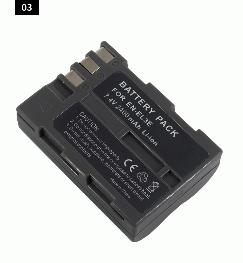 Высокое качество EN-EL3e EL3e 7,4 V 2400 мА/ч, Камера батареи для Nikon ENEL3E RU EL3E D30 D50 D70 D90 D70S D300