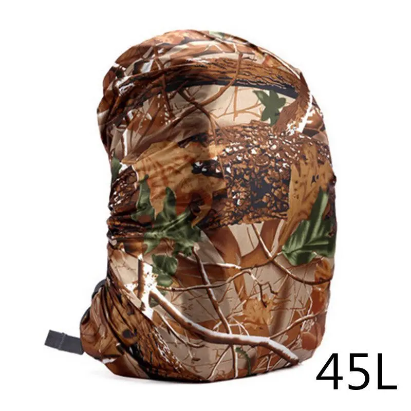 Camouflage 35L/45L/55L/70L/80L открытый спортивный пылезащитный дождевик Чехол портативный водонепроницаемый рюкзак дождевик Чехол для кемпинга пешего туризма Велоспорт - Цвет: Camouflage