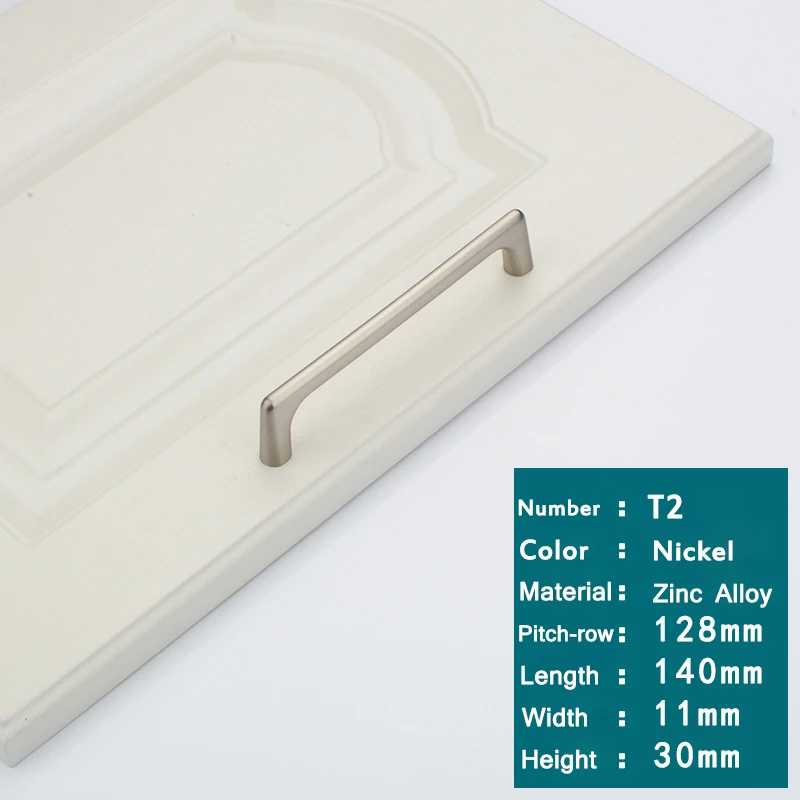 Матовый никель современный минималистичный дверной ручки шкаф ящик комод