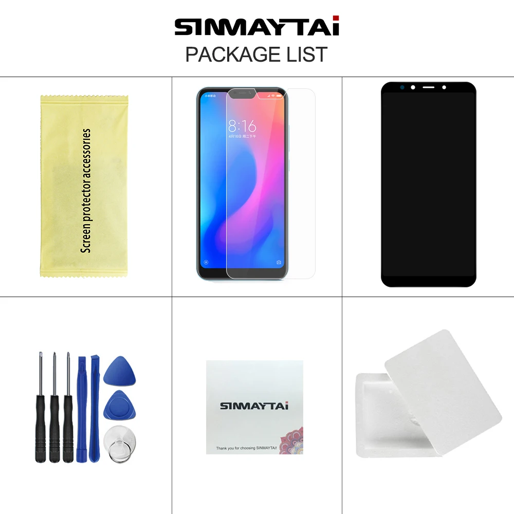Высококачественный ЖК дисплей с рамкой для XiaoMi Mi A2 MIA2 сменный экран 6X дигитайзер