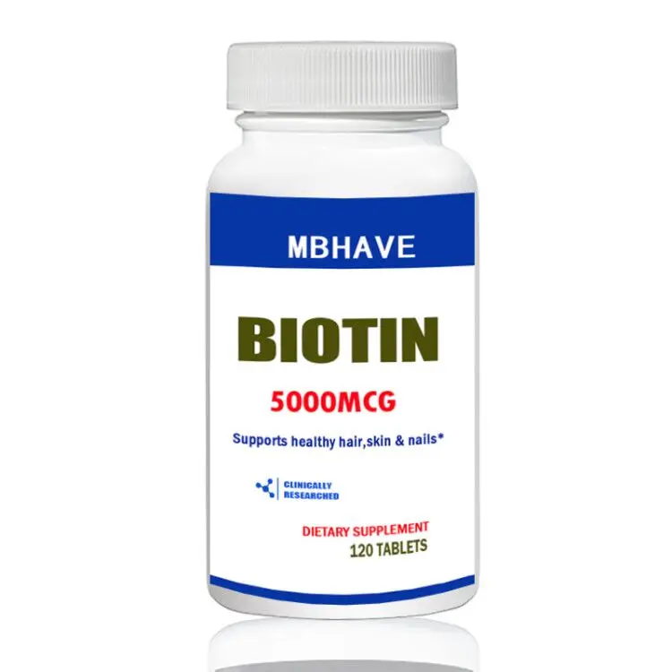 Biotin 5000 mcg 120 таблетки Макс сильные волосы поддержка кожи и ногтей|Товары для