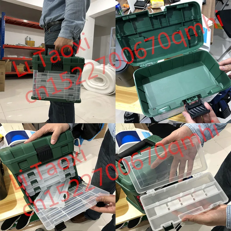 4 слоя + 1 переносная рыболовная коробка пластиковые крючки с ручкой чехол для