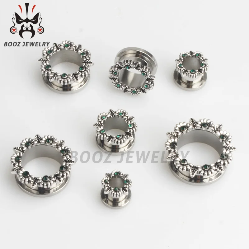 KUBOOZ Stainless Steel Ear Gauges Plugs Tunnels Piercing Body Jewelry Expander Fashion Earrings For Gift 10PCS/Lot 00G 10mm | Украшения и