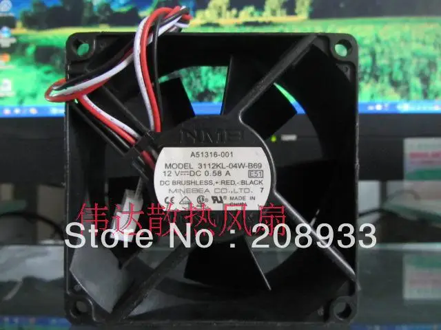 Для NMB 8032 12V 0.58A 3112KL 04W B69|nmb| |