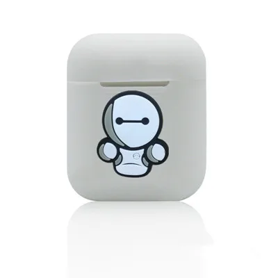 100 шт Мультяшные беспроводные Bluetooth наушники чехол для Apple AirPods силиконовый зарядный чехол для наушников s для iPhone 7 8 чехол