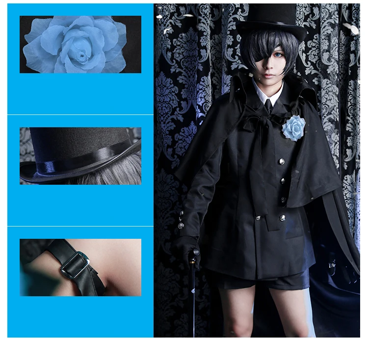 Черный Батлер костюм для косплея фантастический черный CM255|cosplay costume|cosplay ciel