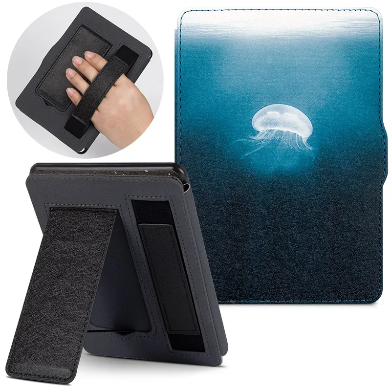 Jellyfish BOZHUORUI чехол для Amazon Kindle Paperwhite1/2/3(7th поколения-2012/2013// выпуск) e-книги DP75SDI ручной Стенд Крышка - Цвет: Jellyfish
