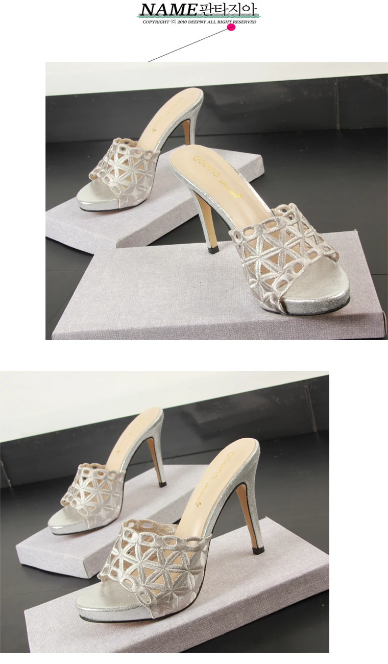 Sandals And Slippers Female Summer Fashion High Heel Stiletto Slippers Female Thick Bottom Word Drag Women