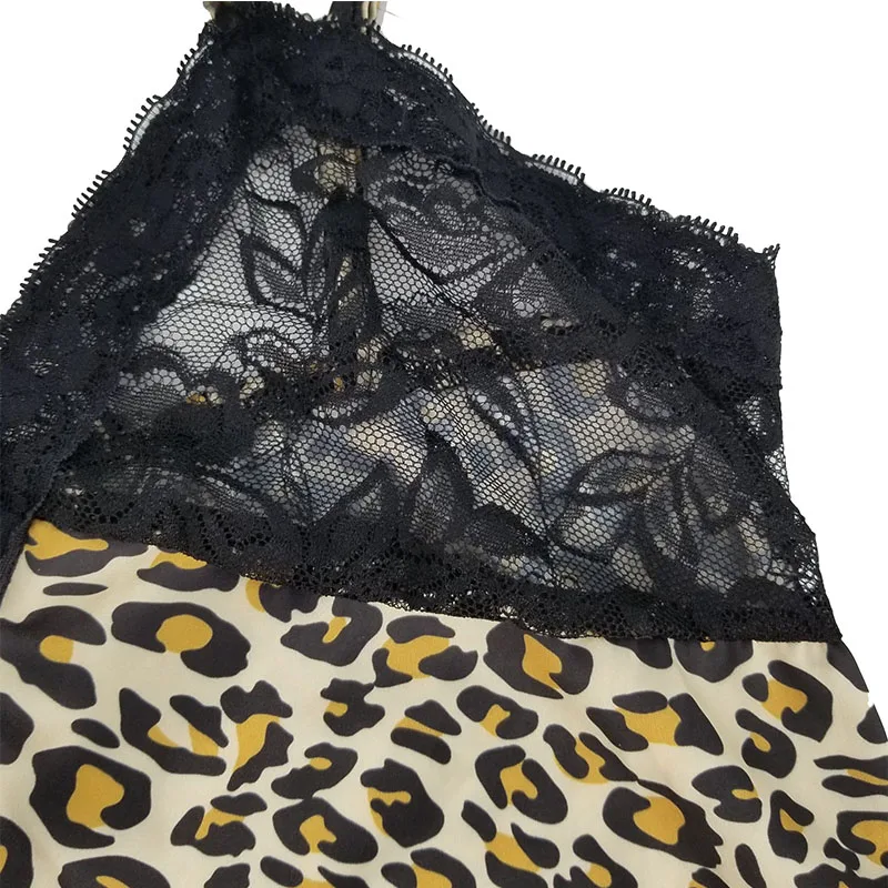 Летняя женская сексуальная ночная рубашка с открытой спиной кружевное нижнее