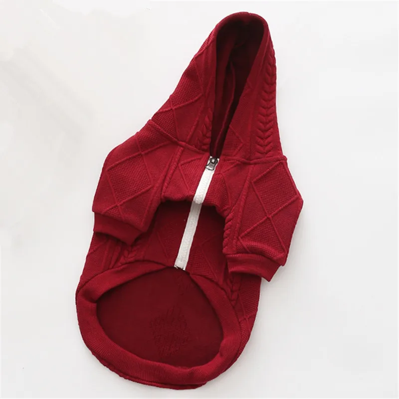 Новый осенне зимний шерстяной свитер для собак простой жаккардовый вязаный с