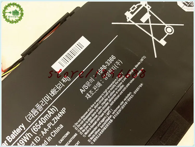 GYIYGY 7,5 V 49Wh 6540 мА/ч, AA-PLZN4NP Батарея для samsung ATIV PRO XE700T1C XQ700T1C XQ700T1C-A52 XE700T1A 1588-3366 серии