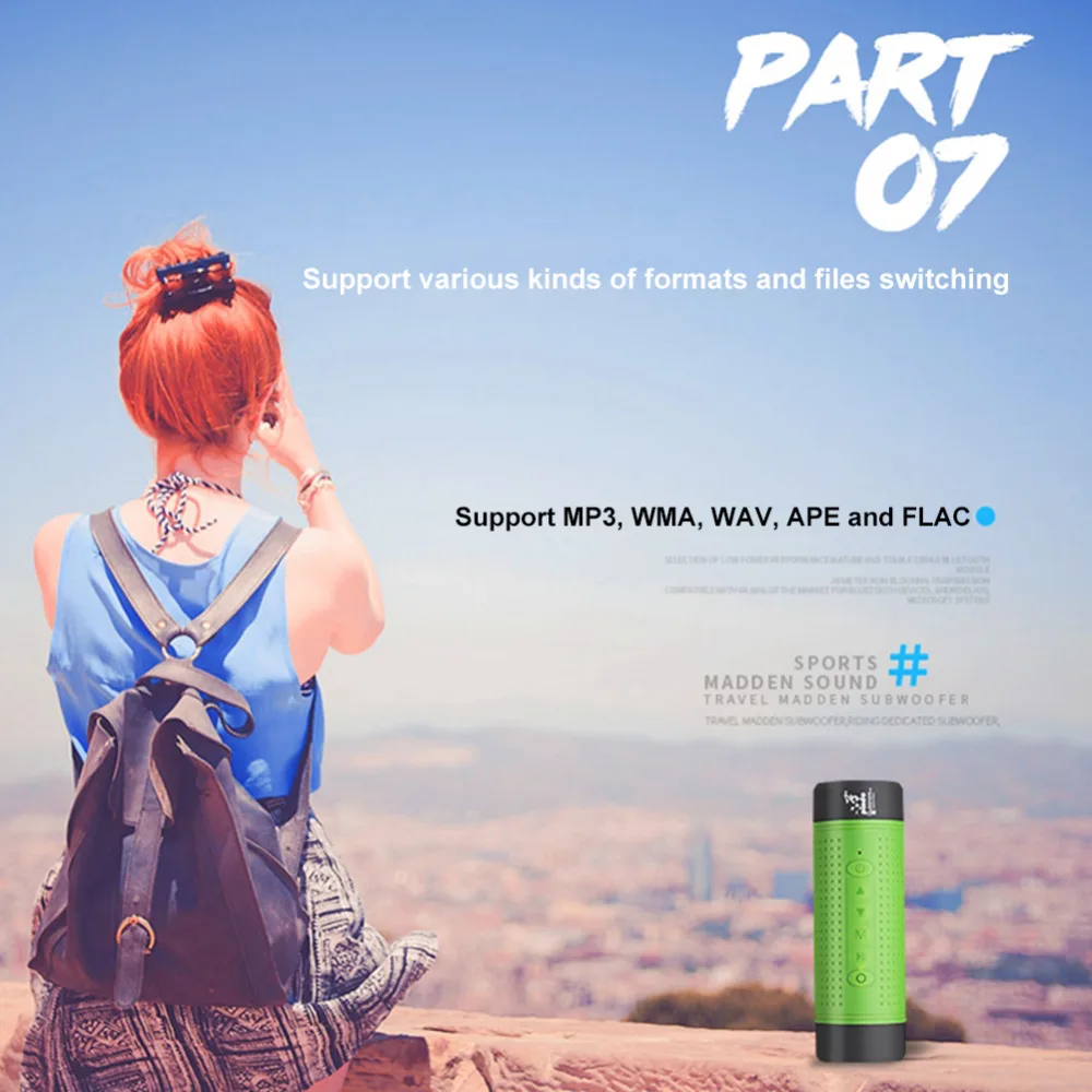 PINDO P-X1 Outdoor Waterproof Riding Flashlight Bluetooth Speaker Sound Box for Mountain Bike Column withTF FM | Электроника