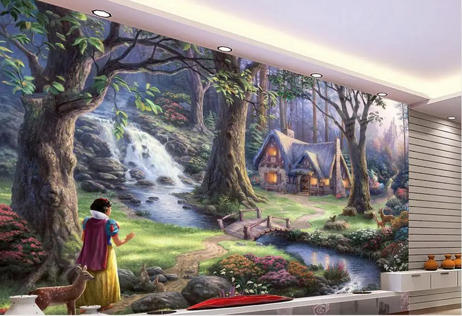Индивидуальные 3d фото обои стены Фея пейзаж картина маслом для спальни