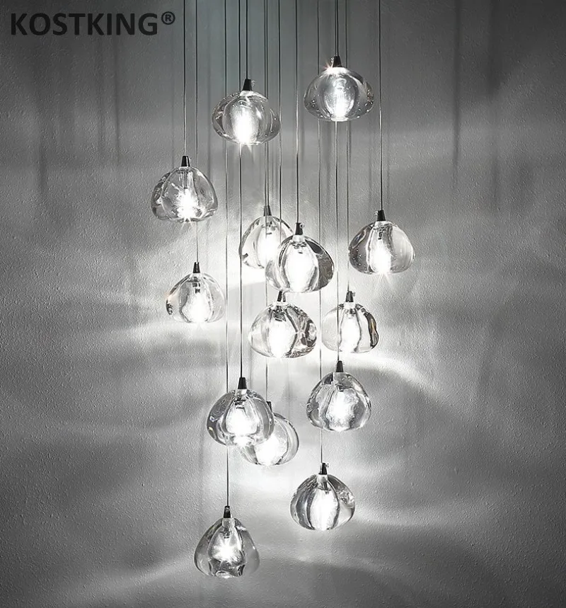 Современный светодиодный хрустальный люстра освещение большие гостиничные