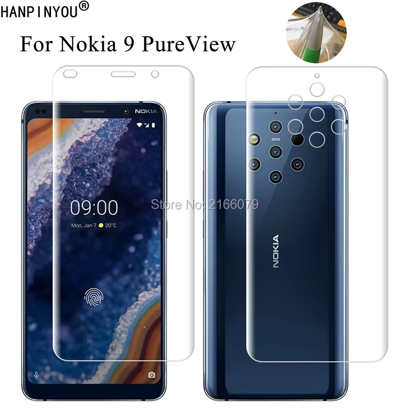 Для Nokia 9 PureView 5 99 &quotМягкий ТПУ Передняя Задняя задняя полная крышка протектор