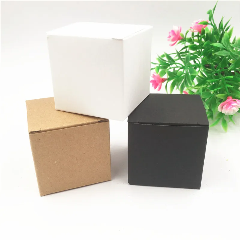 50 шт./лот маленькая квадратная коробка для пирсинга сделай сам 5x5x5 см крафт-бумага