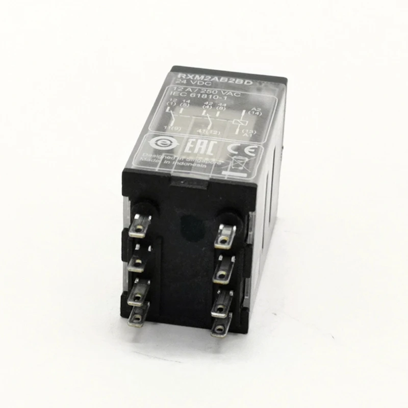 Миниатюрное вставное реле RXM2AB2BD 2C/O 24VDC 12A с светодиодный мини реле zelio