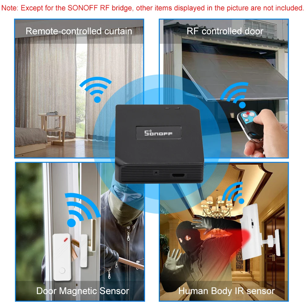 Sonoff RF мост 433 МГц Модуль Автоматизации умного дома Wifi переключатель универсальный таймер Diy 433 МГц беспроводной пульт дистанционного управления