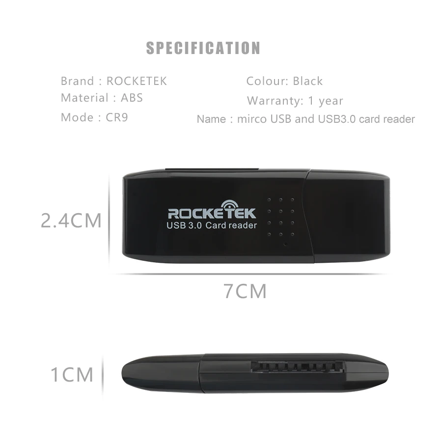 Rocketek usb 3 0 multi 2 в 1 памяти OTG Телефон card reader 5 Гбит/с адаптер для SD TF micro pc компьютер