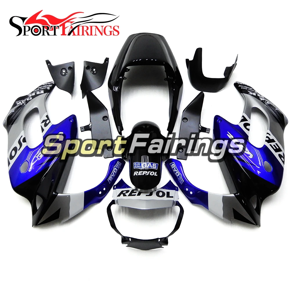 Полные Обтекатели для Honda VTR1000F Firestorm 97 98 99 00 01 02 03 04 05 1997 2005 ABS черный комплект синих