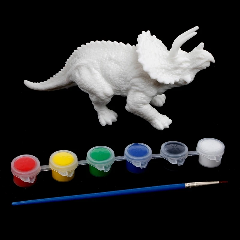 Triceratops DIY раскраска картина Животное Динозавр Модель Рисунок граффити Дети Детские игрушки - Цвет: Triceratops