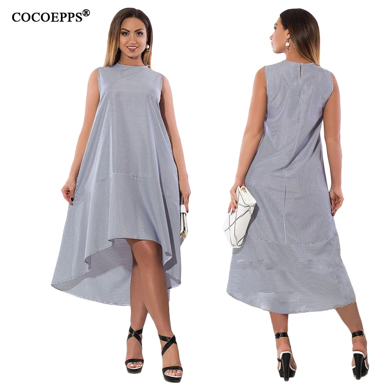 COCOEPPS лето новый Straped женское платье Мода 2017 г. плюс размеры женский большой