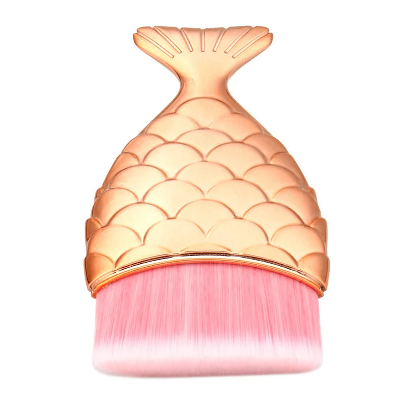 Горячая Красота рыбья чешуя макияж кисти для красоты рыбий хвост нижний порошок