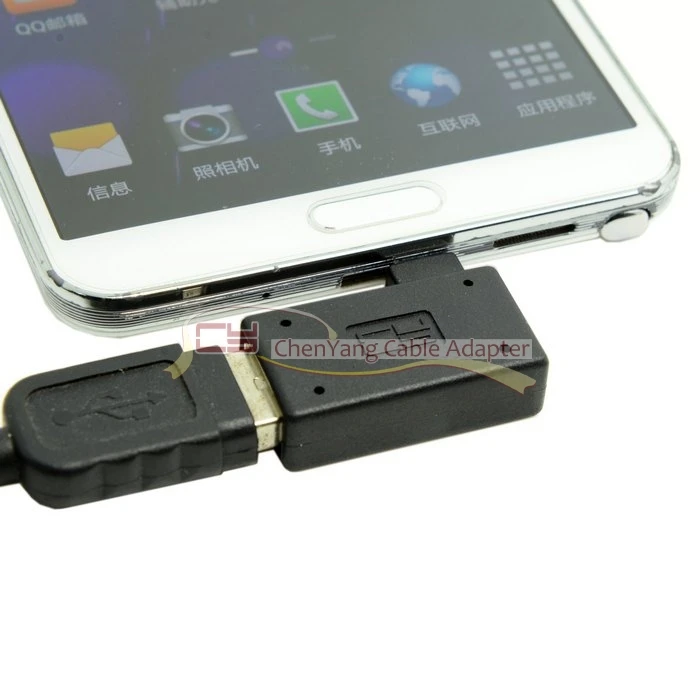 

1pcs/lot 90 Degree Ultra Flat Right Angled Micro USB 2.0 OTG Host Adapter for Galaxy S3 S4 S5 Note2 Note3 Cell Phone & Tablet