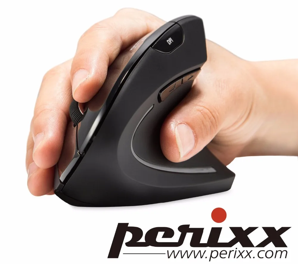 Новинка Perixx PERIMICE-713 2,4 ГГц оптическая беспроводная эргономичная Вертикальная мышь компьютерная мышь для настольных ноутбуков
