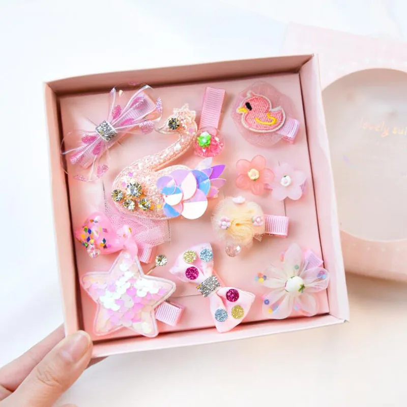 10 PCS NO BOX F10 Новые блестящие заколки для волос с блестками и бантами для маленьких девочек, заколки для волос с цветами, аксессуары для волос для маленьких принцесс, заколки для волос для маленьких девочек - Цвет: 10 PCS NO BOX F10
