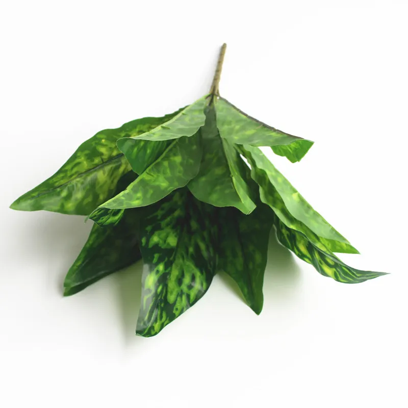 50 см Искусственный вечнозеленый Павлин Зебра бразильские Листья Имитация