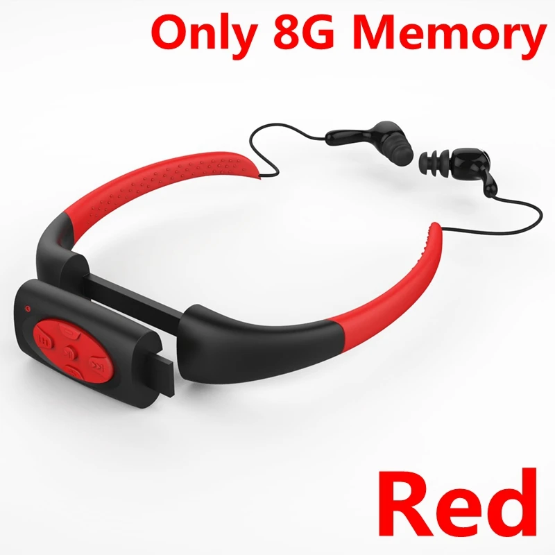 8G no bluetooth Bluetooth наушники, беспроводные наушники, IPX8, водонепроницаемая гарнитура, для подводного спорта, шейный, для плавания, дайвинга, 4G, 8G, музыкальный плеер - Цвет: 8G no bluetooth