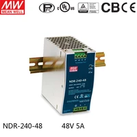 mean well ndr 240 48 single output 240w 48v 5a industrial din rail mounted meanwell power supply