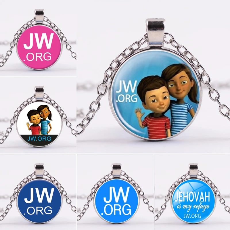 SONGDA Blue JW.ORG ожерелья и сувениры с длинной цепочкой на свитер со стеклянной