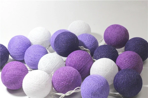 Гирлянды из хлопковых шариков вечеринка патио Рождество свадьба спальня Декор