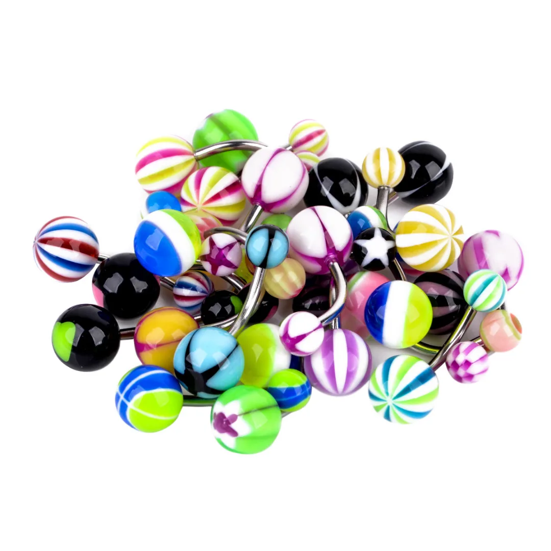 Кольцо акриловое для пирсинга тела из нержавеющей стали 110 шт.|body piercing jewelry|piercing