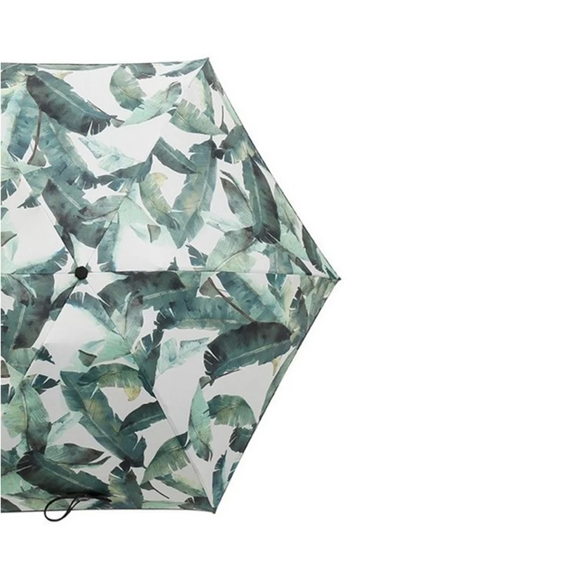 Мини маленький Зонт прозрачный Карманный анти-УФ зонтик ветрозащитный пять