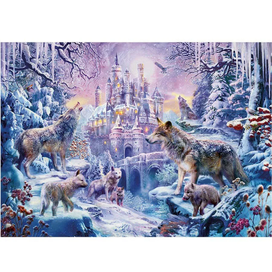 

Adult 1000 Pieces Snow Wolf landscape Puzzle Children Educational challenging Puzzles Toys Child Early learning toy Gift