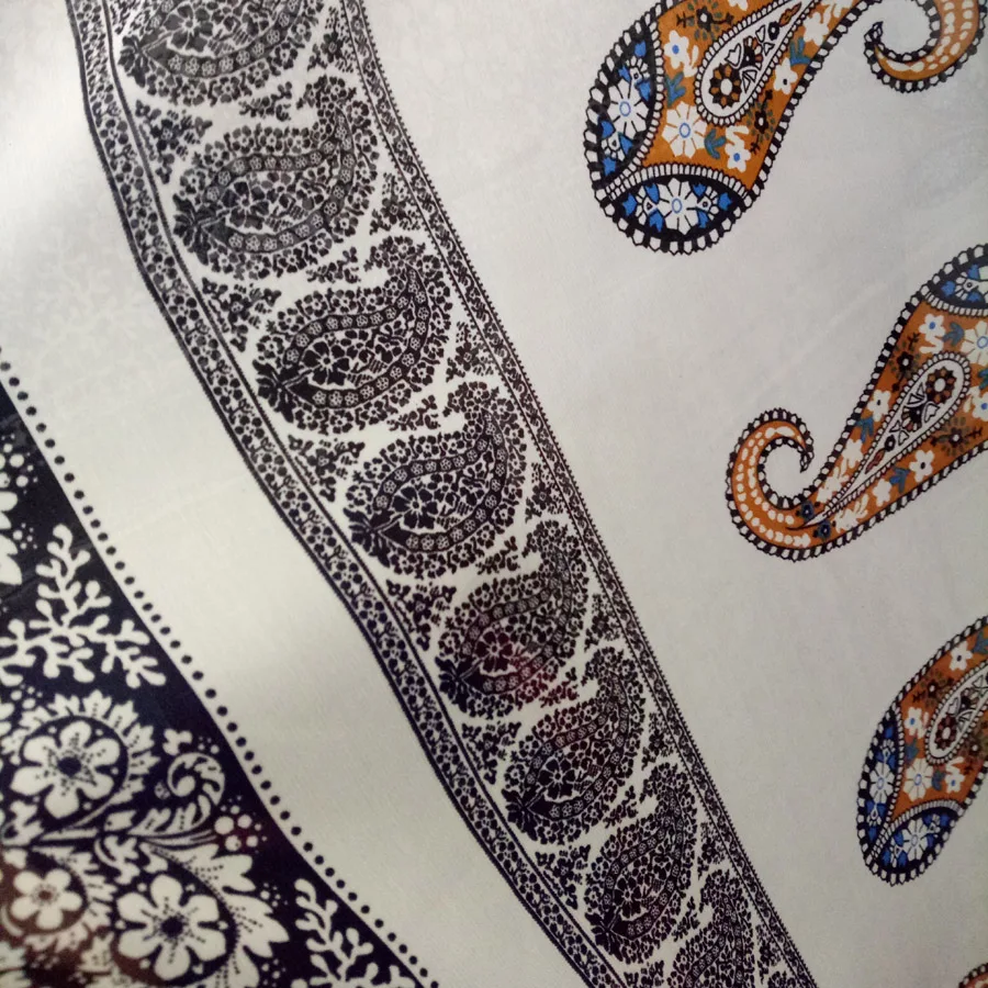 Этническое шифоновое платье ткань с принтом пейсли креативная шифоновая 75D