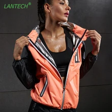 Lantech Для женщин тепла горячий пот куртка Бег спортивные Йога