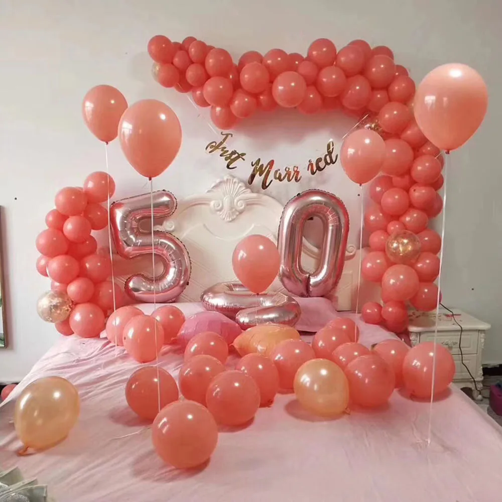 Взрывоопасный! 100 штук пакет сладкий персиковый розовый шар для дня рождения