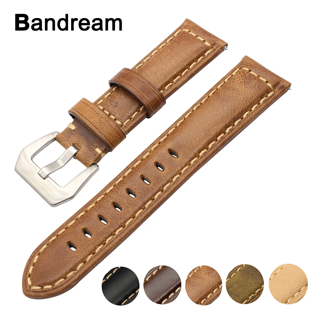 Ремешок для наручных часов из натуральной кожи мужчин и женщин итальянский