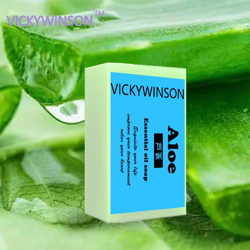 VICKYWINSON анти акне анти прыщи отбеливание кожи здоровья травяной натуральный мыло ручной работы мыло «алоэ вера» 50