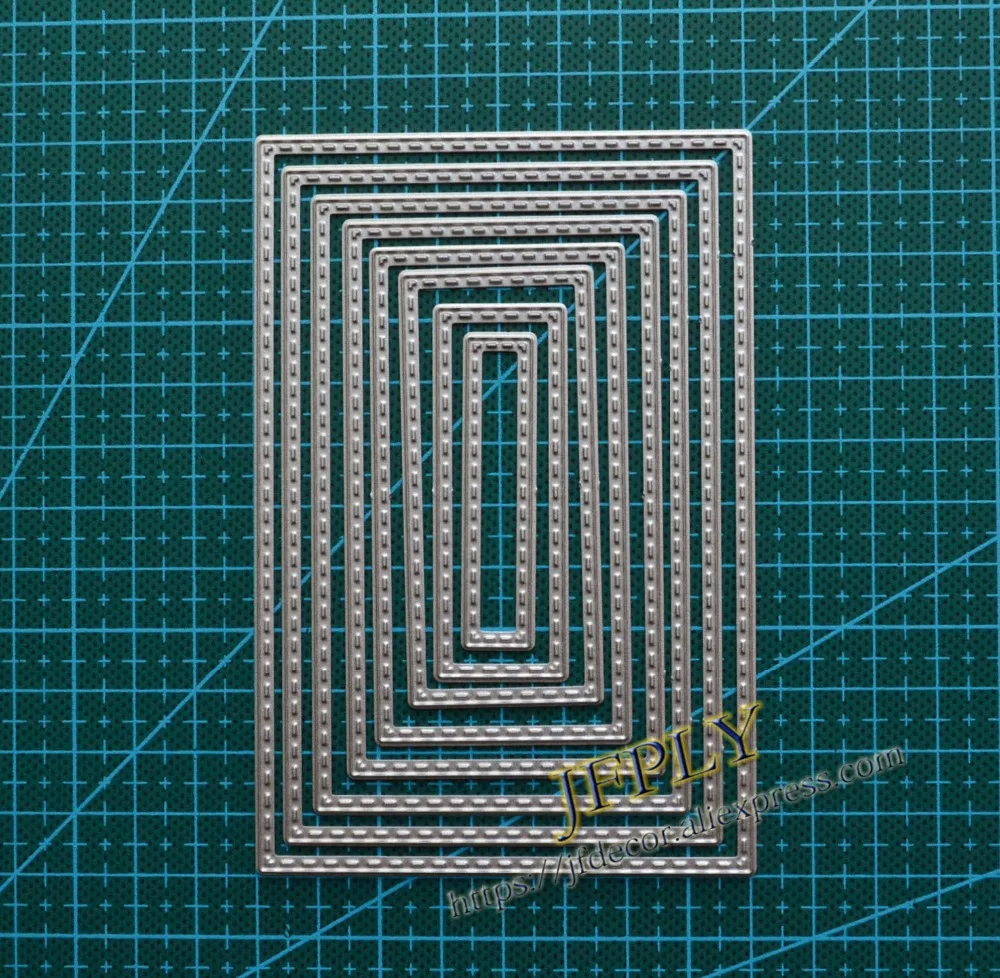 Сшитые прямоугольные штампы металлический фотоальбом декоративные тисненые